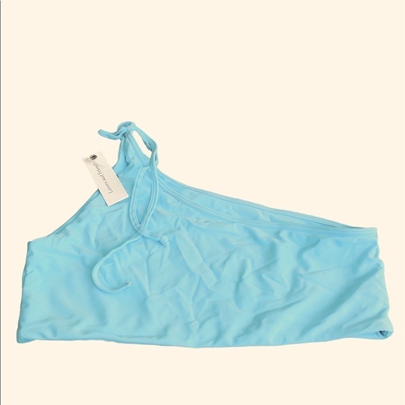 NEW Lovers + Friends Bikini Top Revolve Nimah Blue One Shoulder Tie Size M - Picture 5 of 9